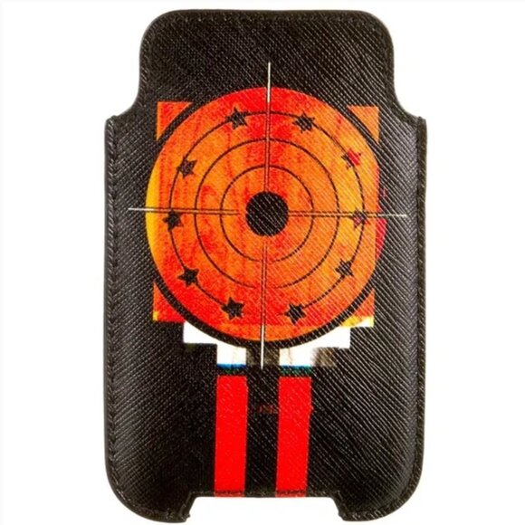 NIB Auc Givenchy Printed Bullseye Coated Canvas Phone Case - Picture 6 of 11